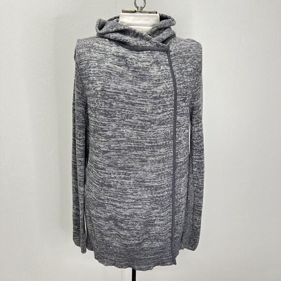 Lululemon Peace of Mind Wrap Hooded Sweater  Cardigan Dark Slate Size 8 - Picture 2 of 14